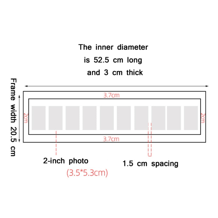Baby Registration Photo Set-Up Solid Wood Photo Frame Infant Anniversary Frame, Inner frame size: 2 inch 20 Sheets Inner