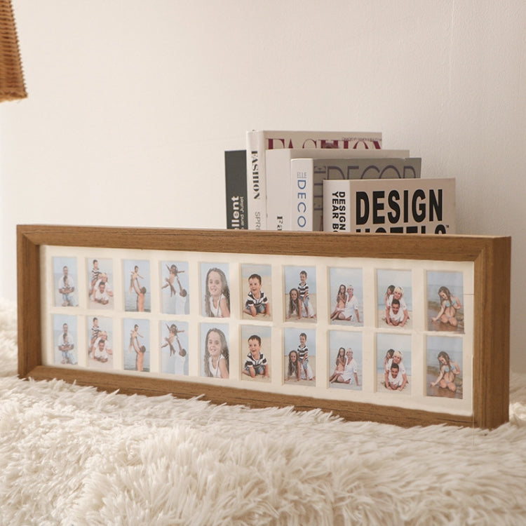 Baby Registration Photo Set-Up Solid Wood Photo Frame Infant Anniversary Frame, Inner frame size: 2 inch 20 Sheets Inner