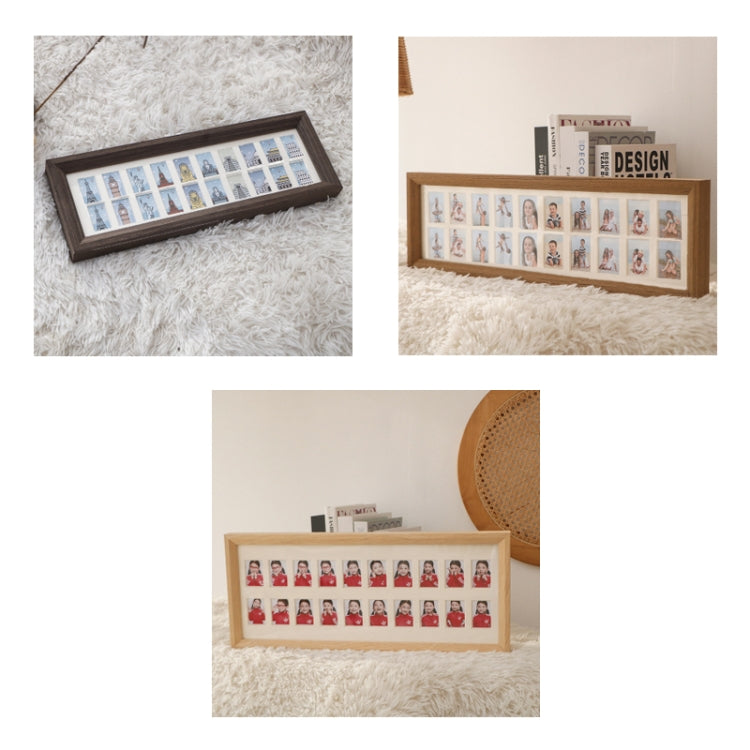 Baby Registration Photo Set-Up Solid Wood Photo Frame Infant Anniversary Frame, Inner frame size: 2 inch 20 Sheets Inner