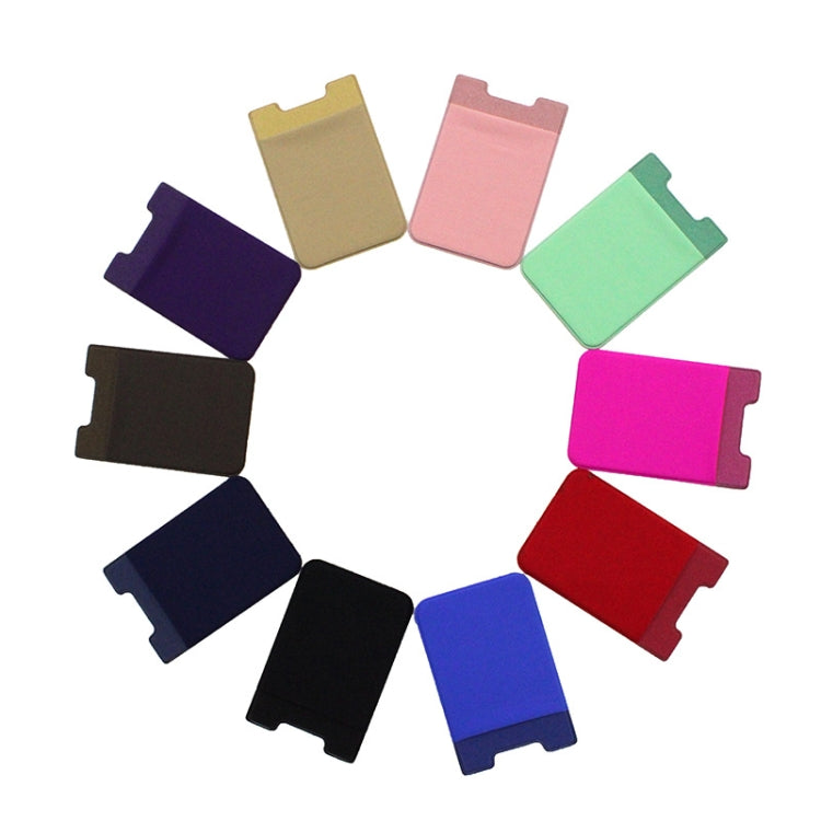 4 PCS Stretch Lycra Mobile Phone Back Sticker Card Holder Phone Back Wallet Bus Bank Card Holder