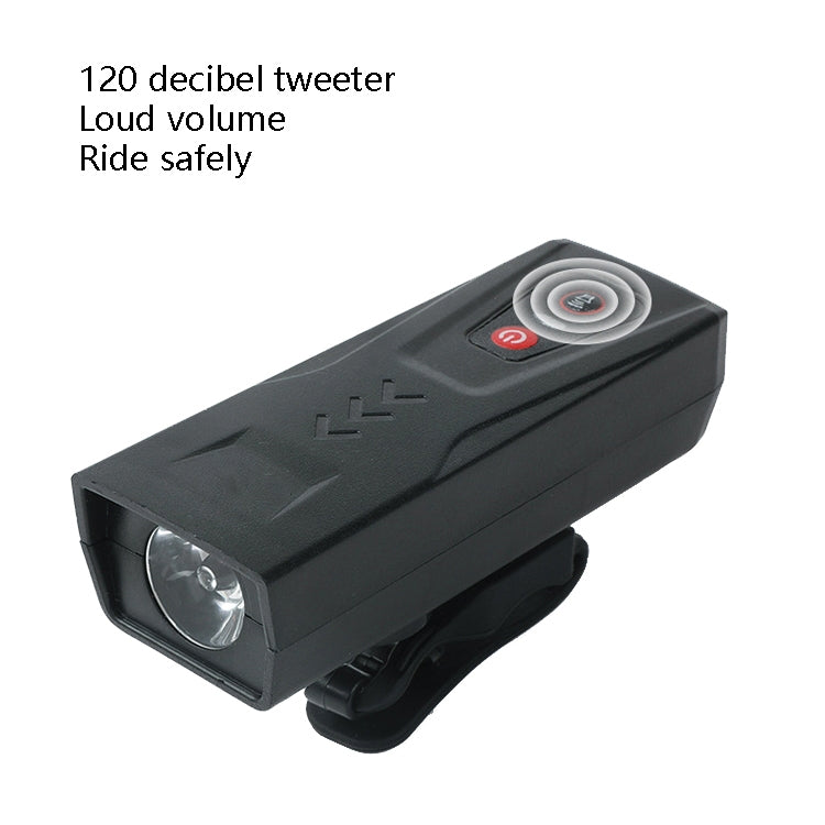 BG-1901 Bicycle USB Charging Speaker Front Lamp Multi-Function Cycling Equipment(Black)