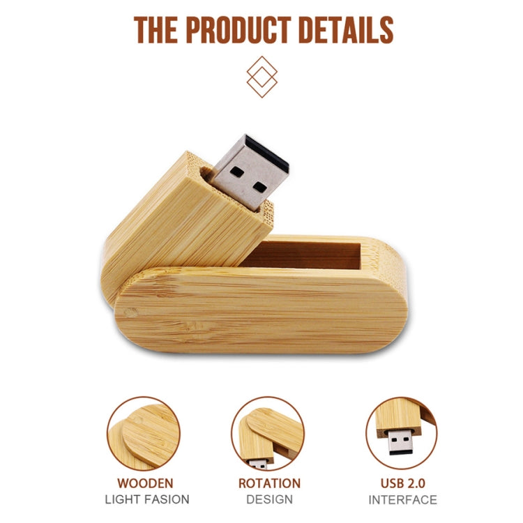 USB 2.0 Wooden Rotating U Disk, Capacity: 128GB