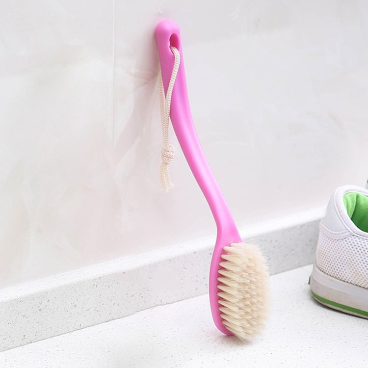 10 PCS Plastic Long Handle Shoes Brush Multi-Purpose Practical Cleaning Brush Soft Hair Strap Rope Clothing Brush, Color Random Delivery