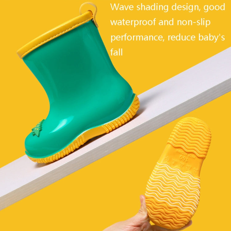 8204 Children Cartoon Lion Crocodile Rain Shoes Children Anti-Slip Wear-Resistantr Rain Boots, Size: 15cm