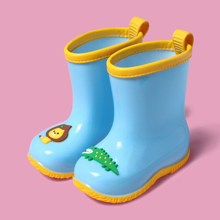 8204 Children Cartoon Lion Crocodile Rain Shoes Children Anti-Slip Wear-Resistantr Rain Boots, Size: 16cm