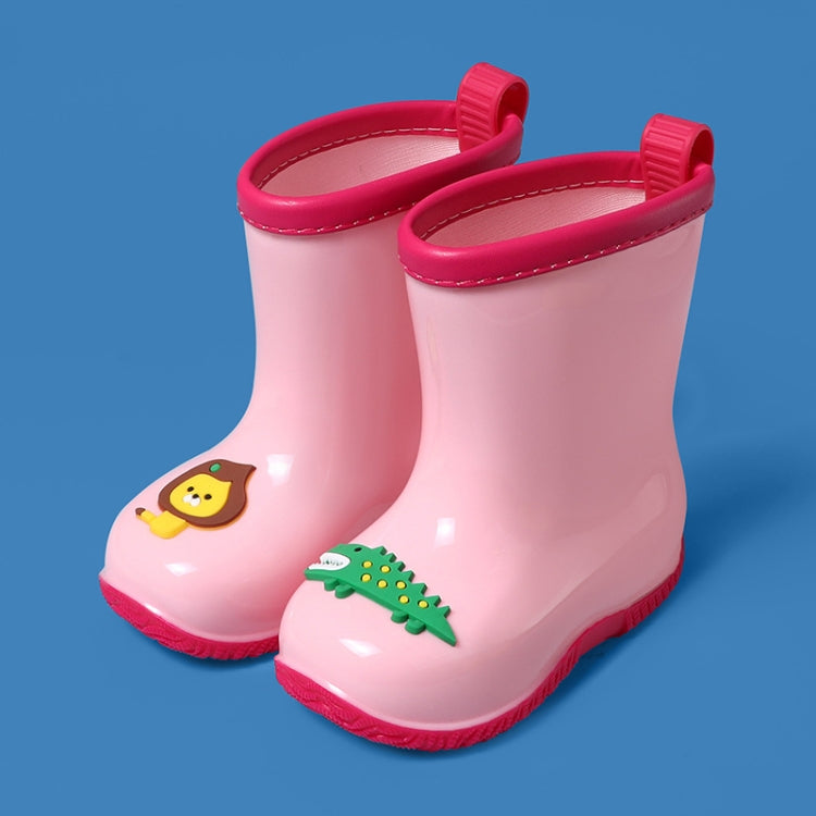 8204 Children Cartoon Lion Crocodile Rain Shoes Children Anti-Slip Wear-Resistantr Rain Boots, Size: 18cm