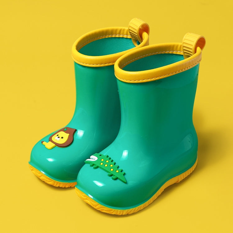 8204 Children Cartoon Lion Crocodile Rain Shoes Children Anti-Slip Wear-Resistantr Rain Boots, Size: 19cm