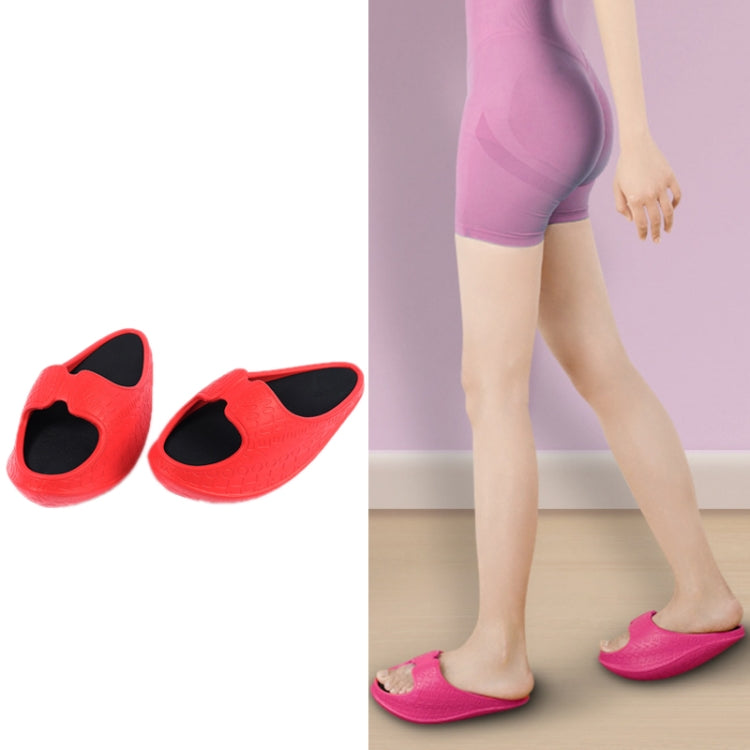 Sculpting Hip-Lifting Stovepipe Thick-Soled Lacing Slippers Rocking Shoes, Size: S