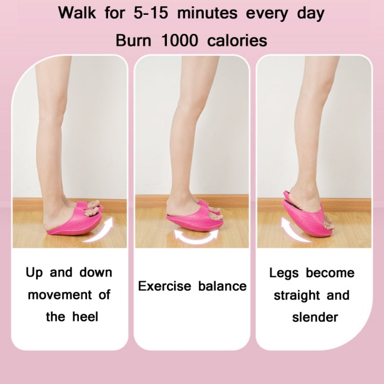 Sculpting Hip-Lifting Stovepipe Thick-Soled Lacing Slippers Rocking Shoes, Size: S