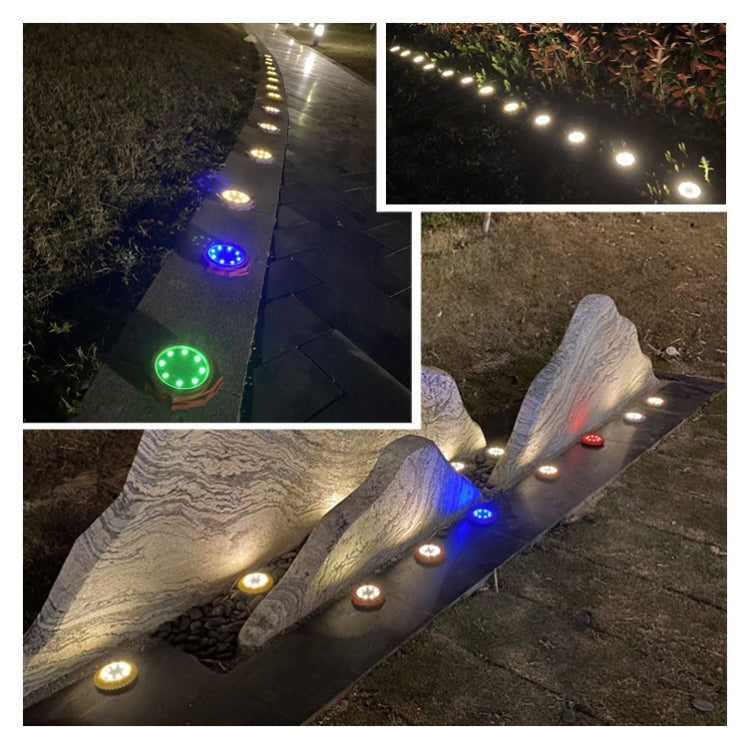 2 PCS 8 LEDs Solar Petals Buried Lamp Waterproof Garden Lawn Light, Specification: Red Rose (Colorful Light)