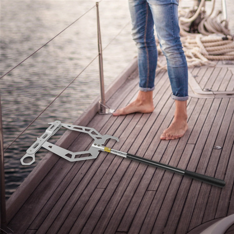 Multi-Purpose Retractable Boat Docking Mooring Rope Rope Threader +1.5m Telescopic Rod