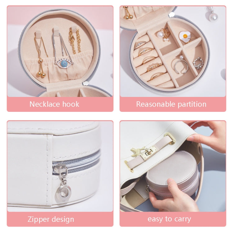 SH789-12 PU Leather Simple Jewelry Storage Box