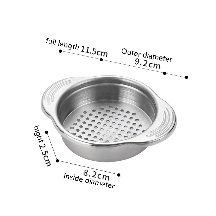 2 PCS 304 Stainless Steel Sewer Canned Food Water Filter With Ear Kitchen Tool