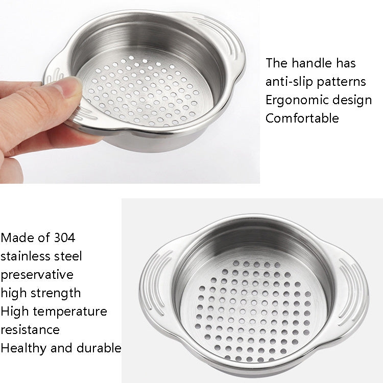 2 PCS 304 Stainless Steel Sewer Canned Food Water Filter With Ear Kitchen Tool