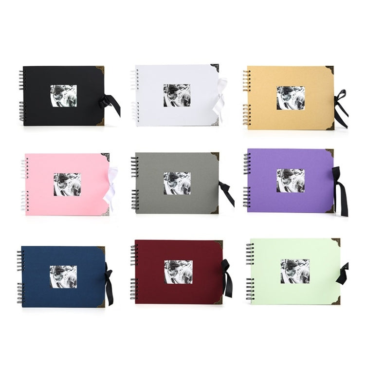 2 PCS DIY Hand-Adhesive Horizontal Photo Album Specification: Dark Blue