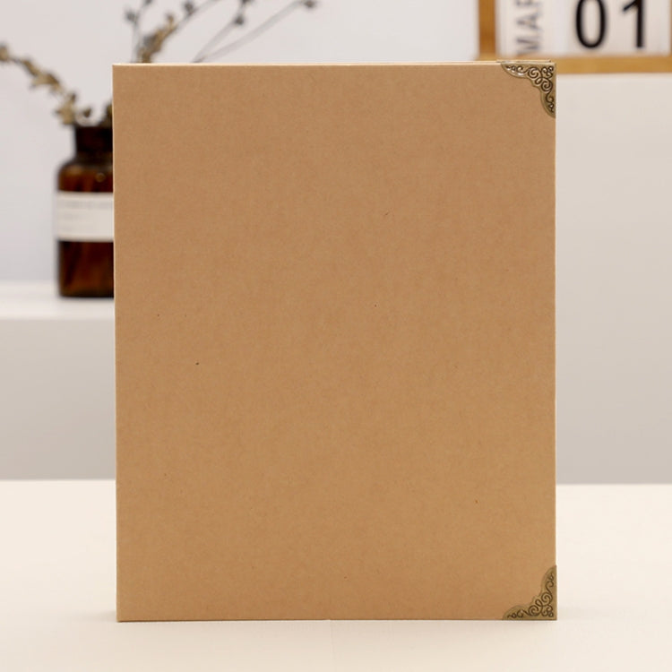 Party Birthday Gift Classmate Album Kraft Paper Cover Photo Album Book, Specification: 20 A4 White Cards + 20 A4 Pockets(Brown Blank)