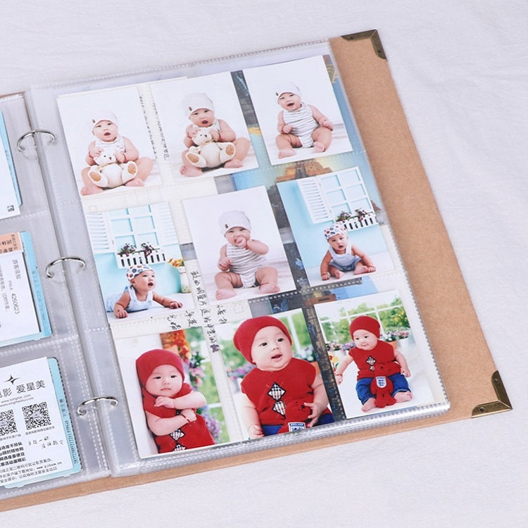Party Birthday Gift Classmate Album Kraft Paper Cover Photo Album Book, Specification: 20 A4 White Cards + 20 A4 Pockets(Brown Blank)