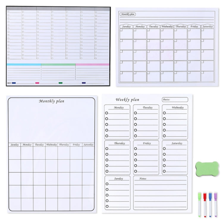 2 PCS Family Daily/Weekly/Monthly Schedule Refrigerator Magnet