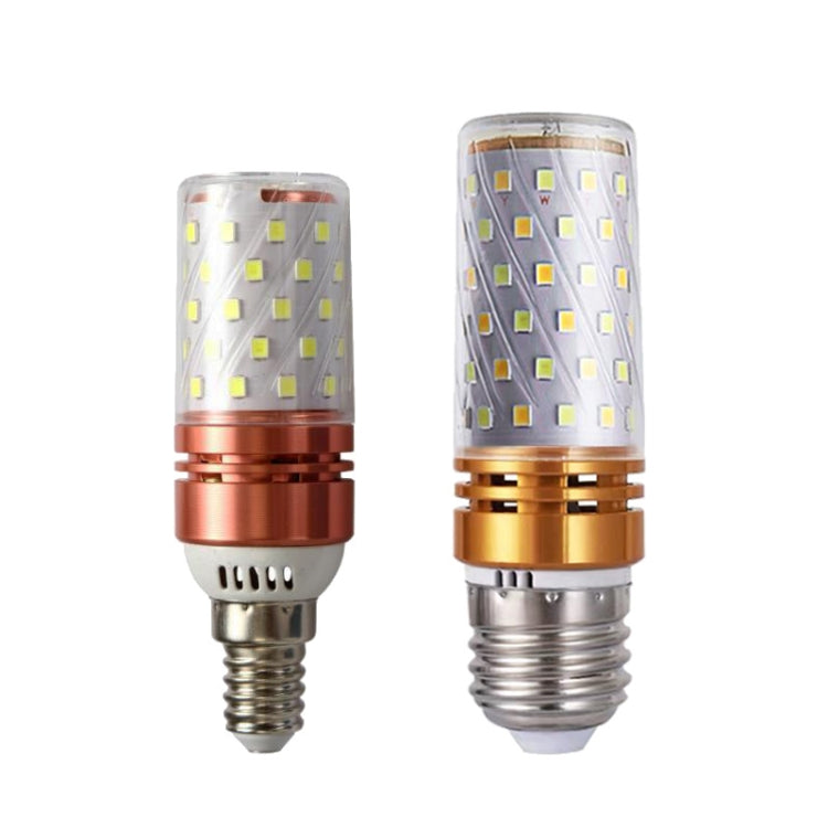 12W-E27  3 PCS No Flicker Corn Light Candle Bulb Screw Bulb, Light color: White Light Home Style