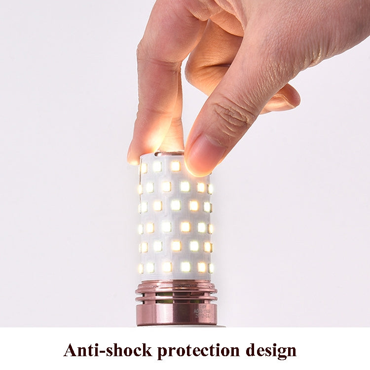 12W-E27  3 PCS No Flicker Corn Light Candle Bulb Screw Bulb, Light color: Warm Light  Home Style