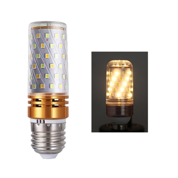 12W-E27  3 PCS No Flicker Corn Light Candle Bulb Screw Bulb, Light color: Warm Light Engineering