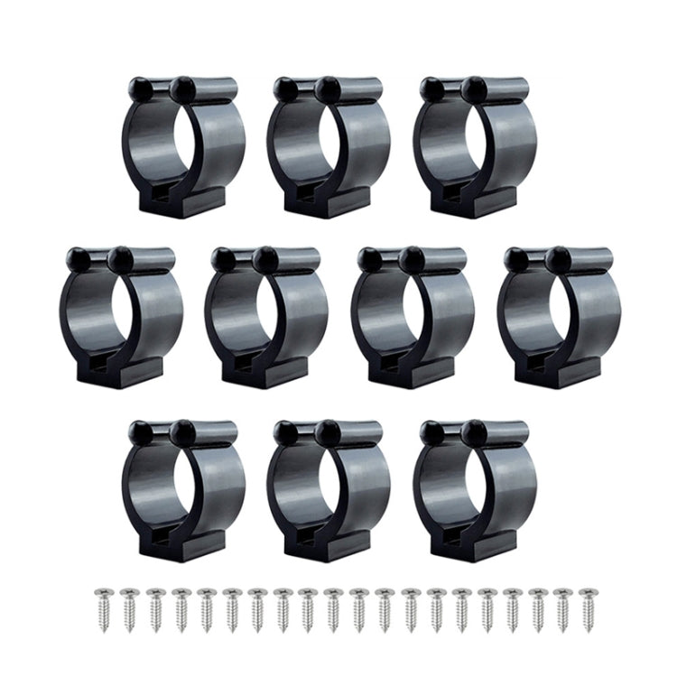 20 PCS Nylon Wall-Mounted Fishing Rod Holder Fishing Rod Plastic Display Storage Bracket 17mm