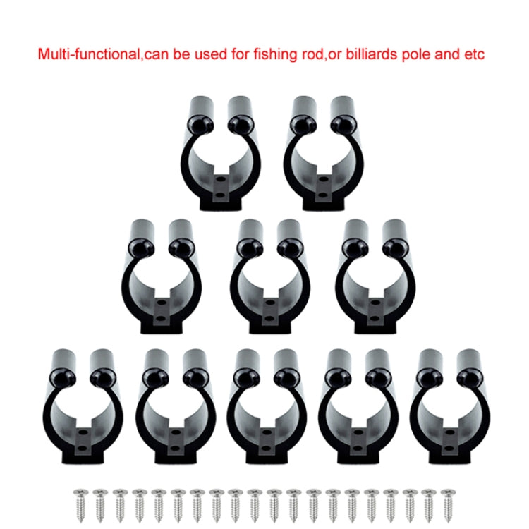 20 PCS Nylon Wall-Mounted Fishing Rod Holder Fishing Rod Plastic Display Storage Bracket 17mm
