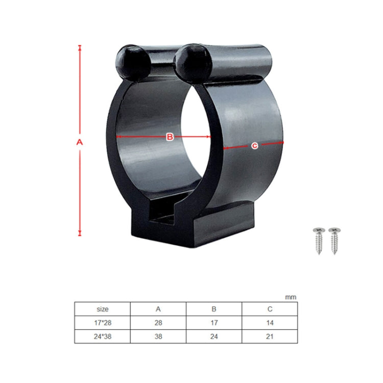 20 PCS Nylon Wall-Mounted Fishing Rod Holder Fishing Rod Plastic Display Storage Bracket 17mm