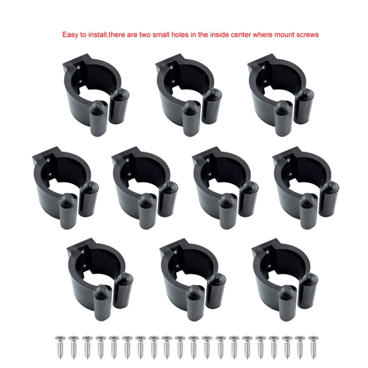 20 PCS Nylon Wall-Mounted Fishing Rod Holder Fishing Rod Plastic Display Storage Bracket 17mm