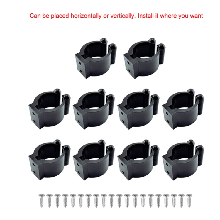20 PCS Nylon Wall-Mounted Fishing Rod Holder Fishing Rod Plastic Display Storage Bracket 17mm