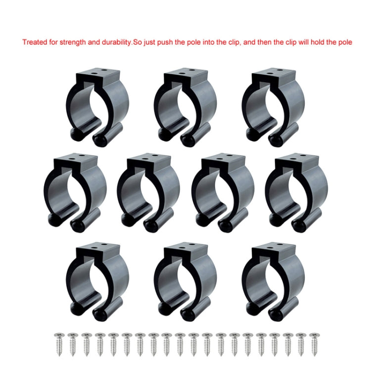 20 PCS Nylon Wall-Mounted Fishing Rod Holder Fishing Rod Plastic Display Storage Bracket 17mm