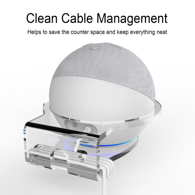 JY04Y Wireless Speaker Wall / Desktop Bracket For Amazon Echo Dot 4(Transparency)