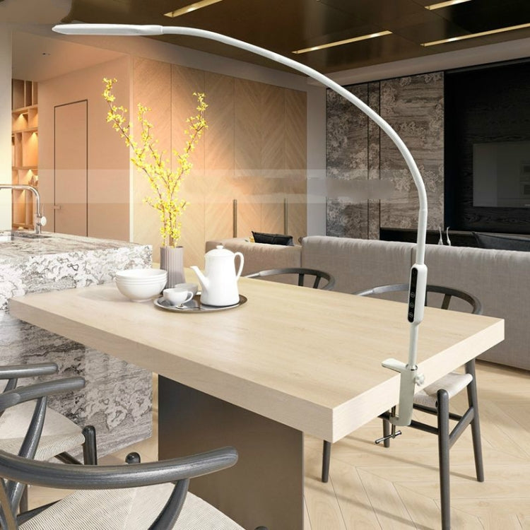 Long Arm Table Lamp Clip Office Led Desk Lamp Remote Control Eye-protected Lamp For Bedroom Led Light 5-Level Brightness&Color, Wattage:9W EU Plug