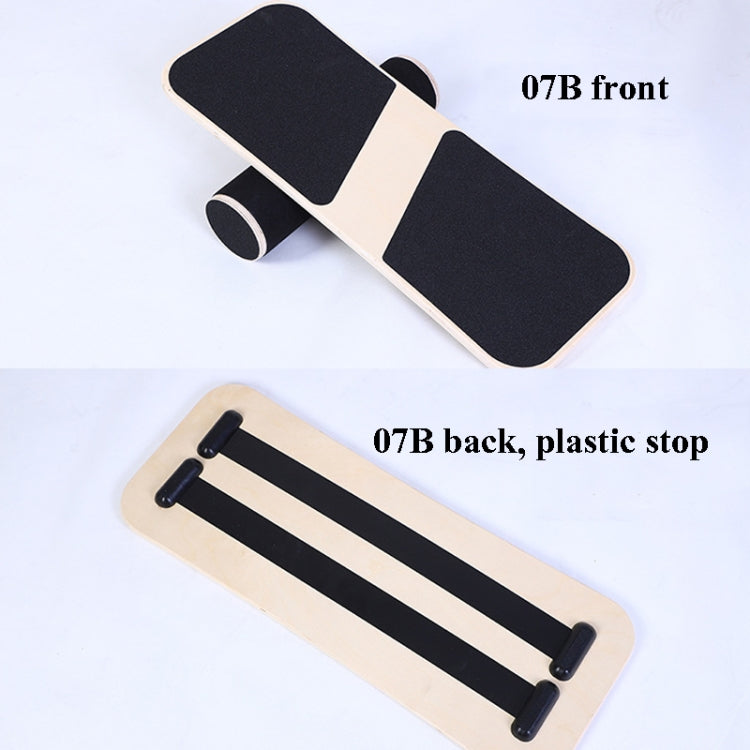Surfing Ski Balance Board Roller Wooden Yoga Board, Specification: 07B Black Sand