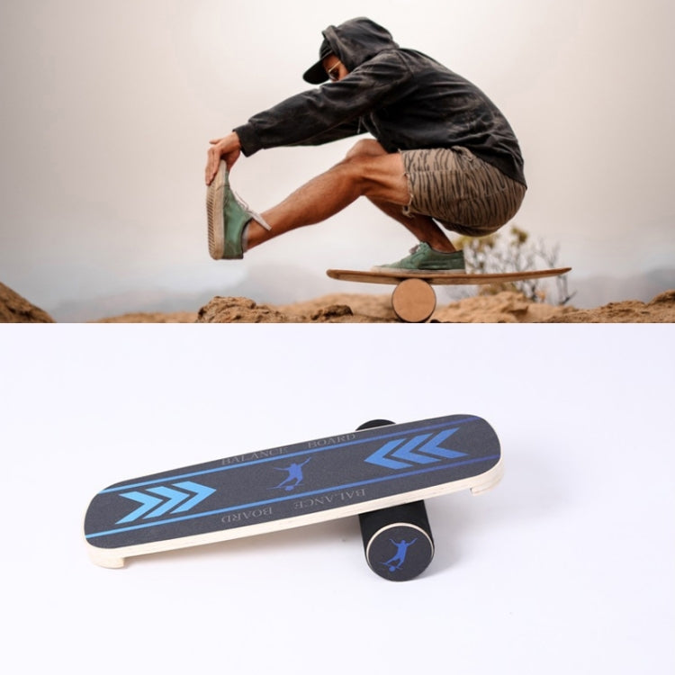 Surfing Ski Balance Board Roller Wooden Yoga Board, Specification: 03A Color Sand
