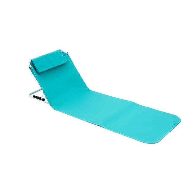 Outdoor Portable Folding Sitting And Reclining Dual-Purpose Chair Fishing Chair Outdoor Camping Recliner Lunch Break Chair, Spec: Single Layer Oxford Cloth  (Water Blue)