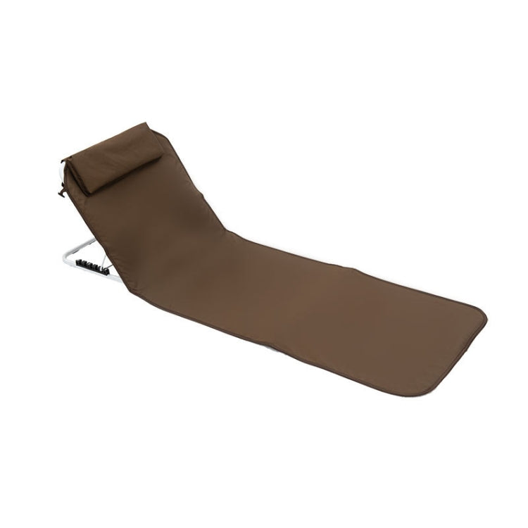 Outdoor Portable Folding Sitting And Reclining Dual-Purpose Chair Fishing Chair Outdoor Camping Recliner Lunch Break Chair, Spec: Single Layer Oxford Cloth  (Coffee)
