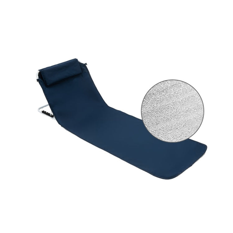 Outdoor Portable Folding Sitting And Reclining Dual-Purpose Chair Fishing Chair Outdoor Camping Recliner Lunch Break Chair, Spec: Oxford Cloth+Aluminum Foil EPE  (Tibetan)