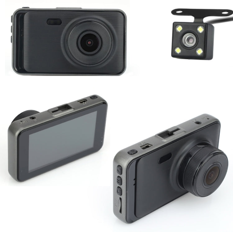 3 Inch Car Dual Recording 1080P HD Night Vision Driving Recorder
