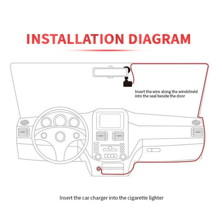 3 Inch Car Dual Recording 1080P HD Night Vision Driving Recorder