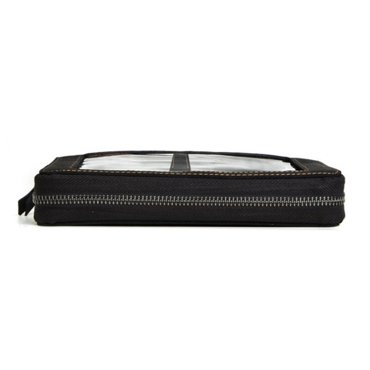 2053 Men Fashion Cowhide Multifunctional Wallet(Black)