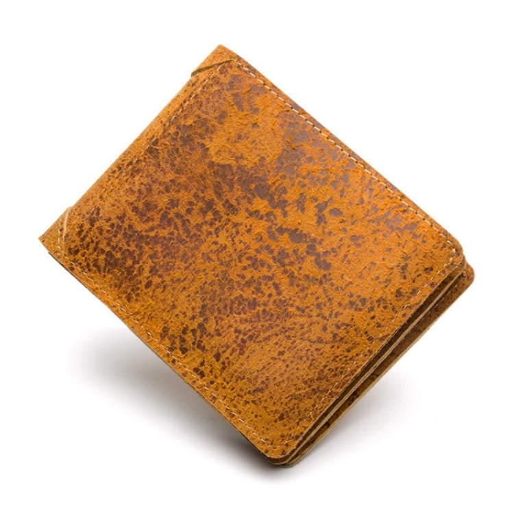 2030 Men Vintage Short Handmade Wallet(Brown)