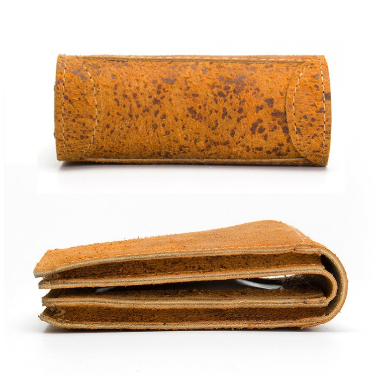 2030 Men Vintage Short Handmade Wallet(Brown)