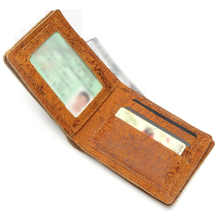 2030 Men Vintage Short Handmade Wallet(Brown)