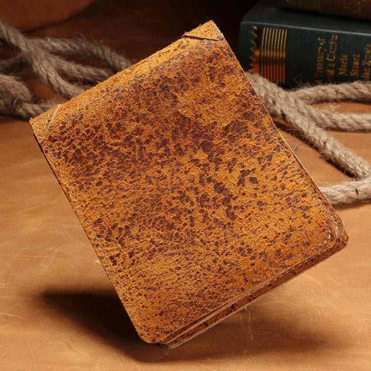 2030 Men Vintage Short Handmade Wallet(Brown)