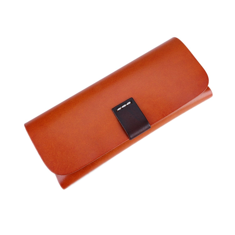K064 Multifunctional Vegetable Tanned Leather Glasses Storage Box