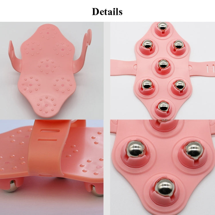 3 PCS Seven-ball Massager Multifunctional Five-element Meridian Brush Lymphatic Dredging Roller-ball Massager, Shape: Ordinary  Pink