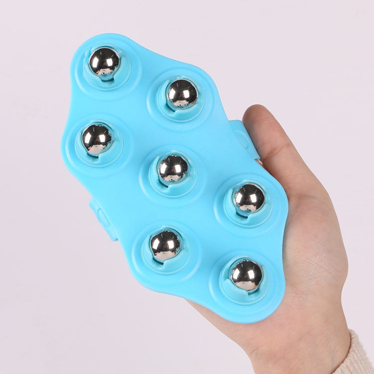 3 PCS Seven-ball Massager Multifunctional Five-element Meridian Brush Lymphatic Dredging Roller-ball Massager, Shape: Plus Magnetic  Pink