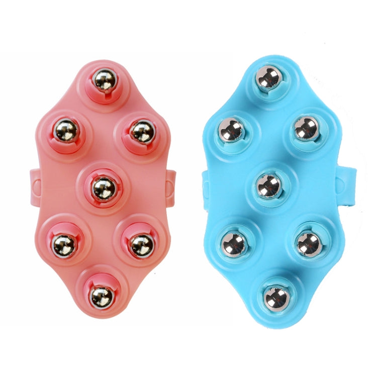 3 PCS Seven-ball Massager Multifunctional Five-element Meridian Brush Lymphatic Dredging Roller-ball Massager, Shape: Ordinary Blue