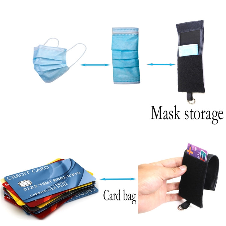 2 PCS Kzsn-01 Keychain Storage Bag Portable Mask Storage Bag(Black)